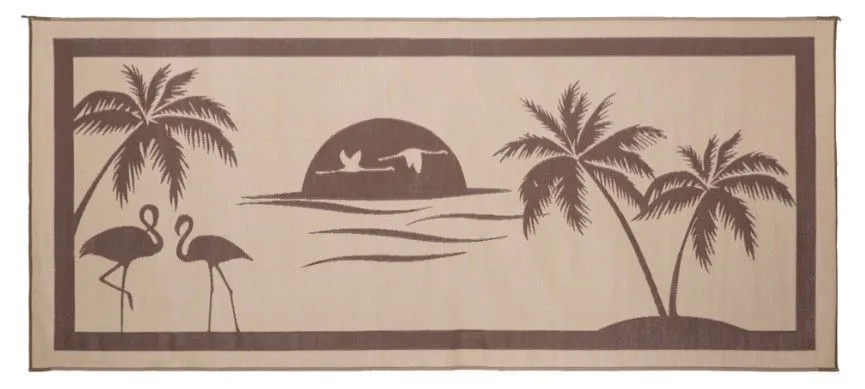 Tropical Oasis Mat, BRN/BGE, 8